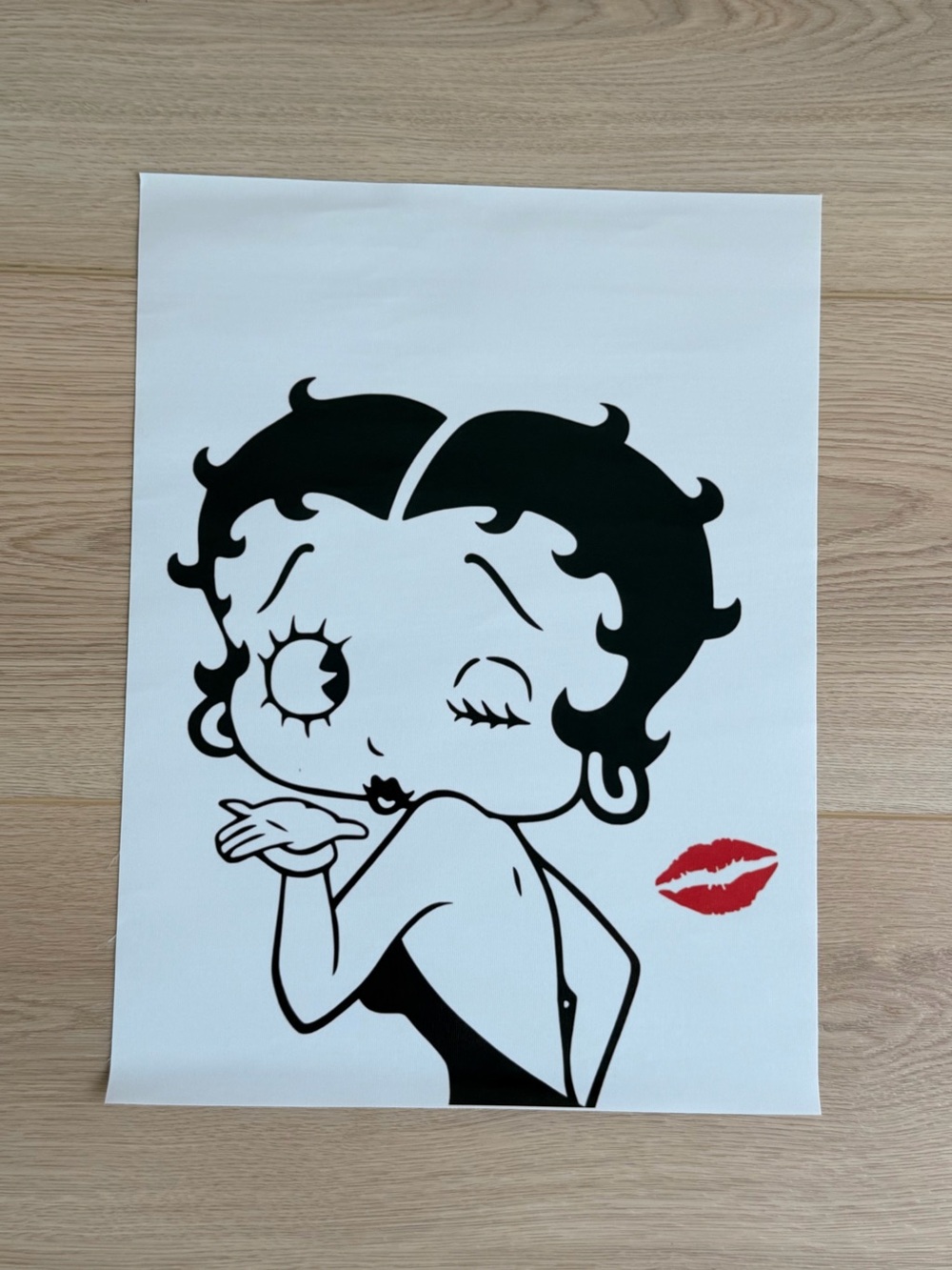 Betty Boop Kiss Canvas Art Print Poster